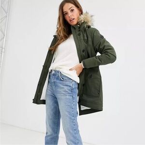 Hollister Heritage Collection Green Parka Jacket Size XL